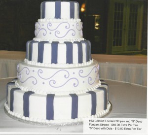 33 Colored Fondant Stripes and S Deco